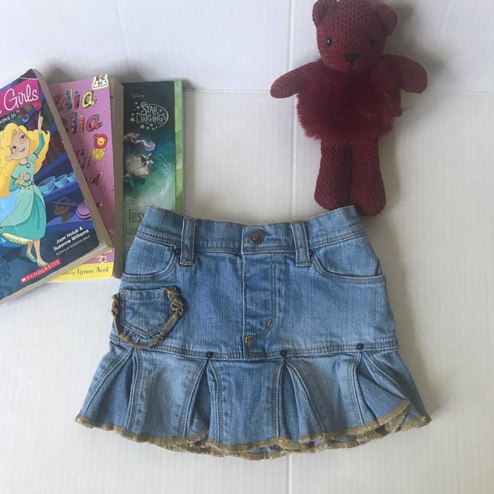 5for30 Denim Skort with ruffles light wash …